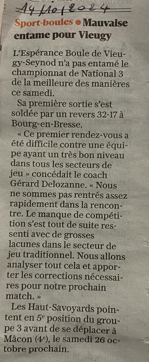 Article D'AUPHINE LIBERE 14/10/2024