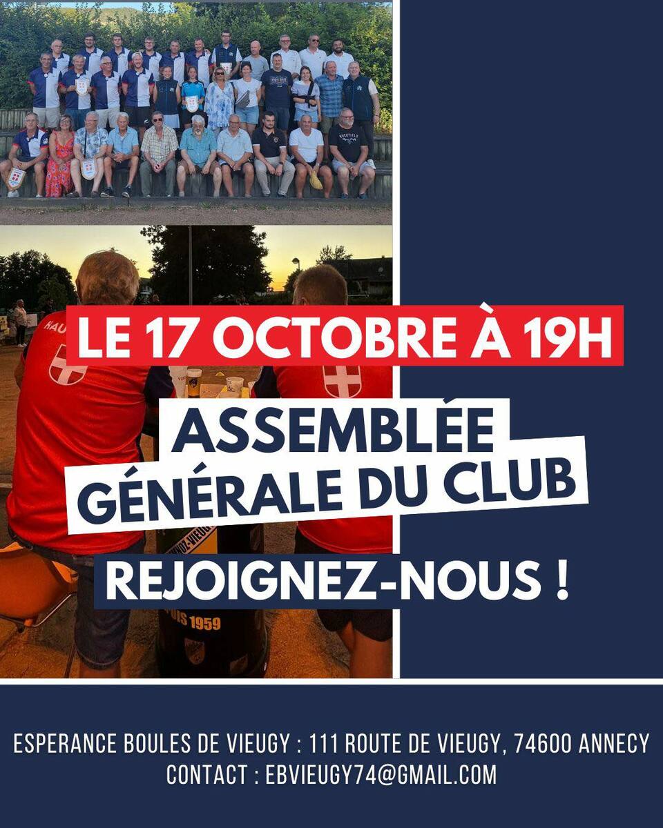 ASSEMBLEE GENERALE le 17 Octobre 2025