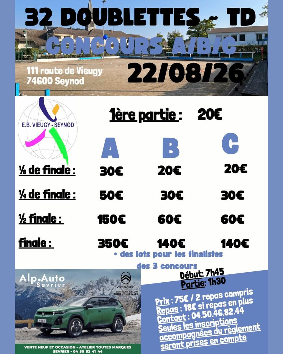 GRAND RETOUR A L'ESPERANCE BOULES DE VIEUGY