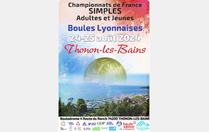 Championnat de France simple Thonon les bains 2024