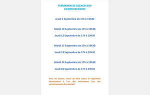 INFO LICENCE SAISON 2024/2025