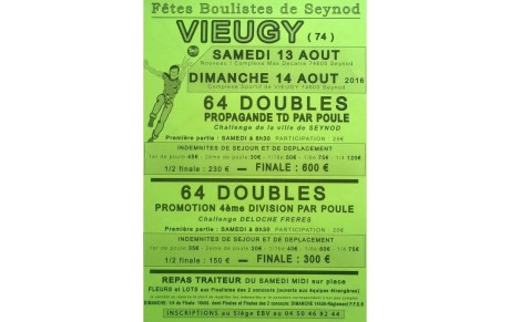 Fêtes Boulistes de Vieugy-Seynod