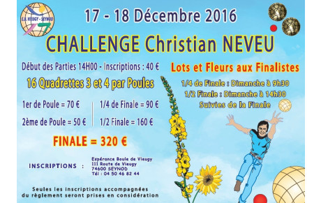 Affiche Challenge NEVEU 2016