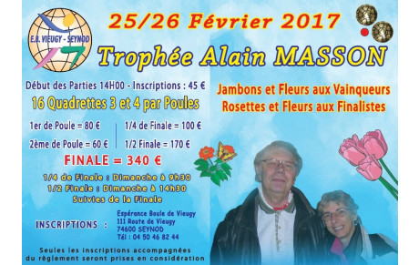 Affiche Trophée Alain MASSON 2017