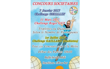 Calendrier concours intersociétaires 2017