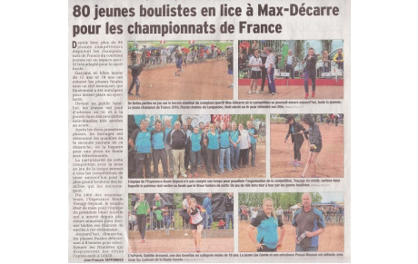 Article Dauphiné Libéré 14 05 2017