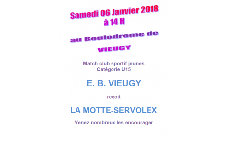 Match club sportif U15