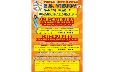 Affiche fêtes boulistes 2018