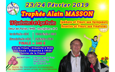 Affiche Trophée Alain MASSON