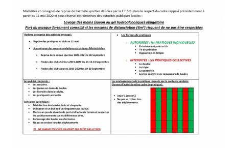 Reprise activité bouliste