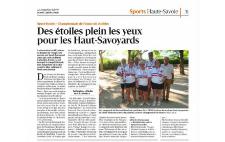 ARTICLE Le Dauphiné Libéré du 7.07.26